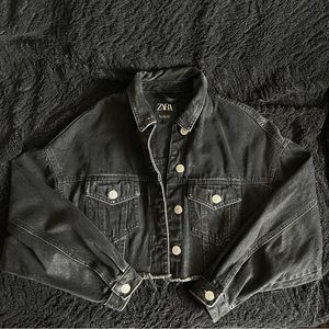 Zara Cropped Denim Jacket